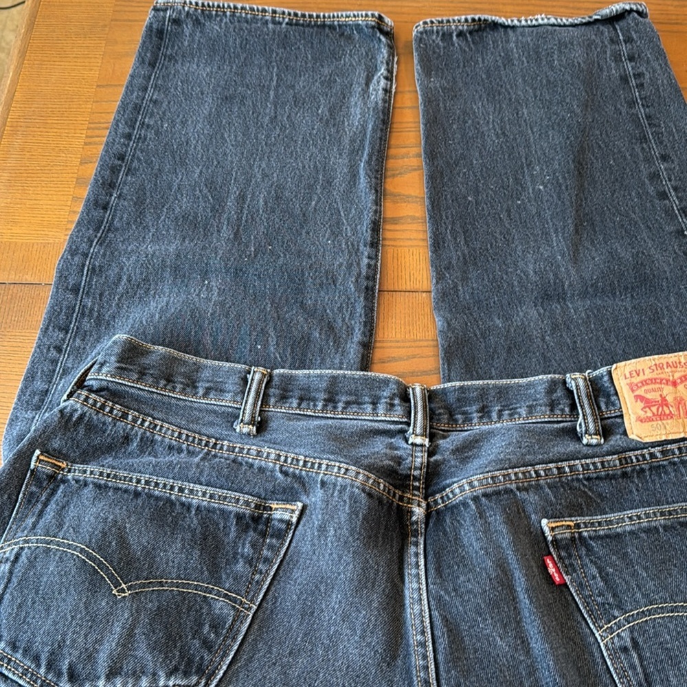 Levi's 501 Original Altered W44 L27.5” Men's Black Jeans - Picture 12 of 13